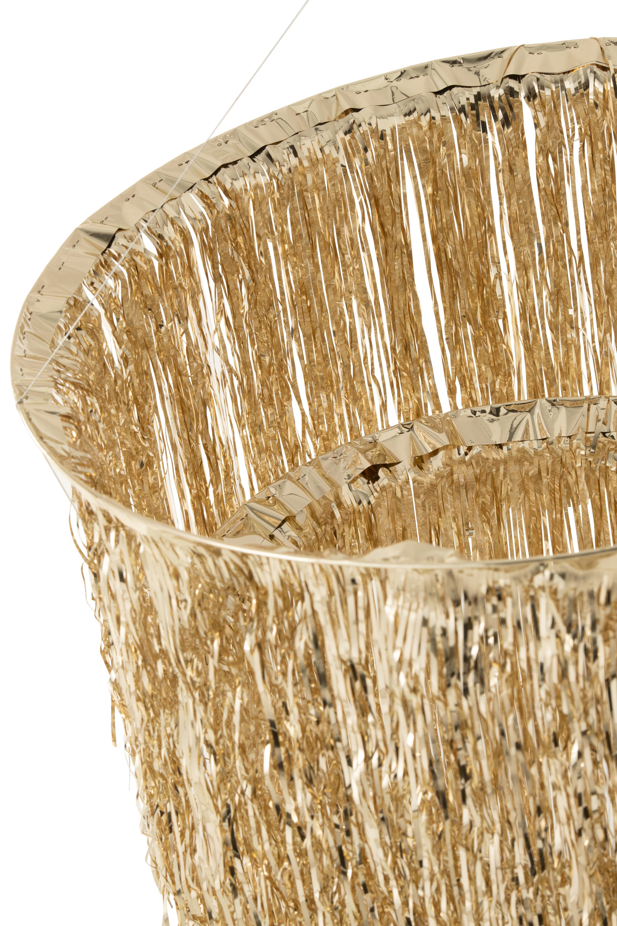 J-Line lampenkap Kandel Frankes Vinyl - kunststof - goud - l