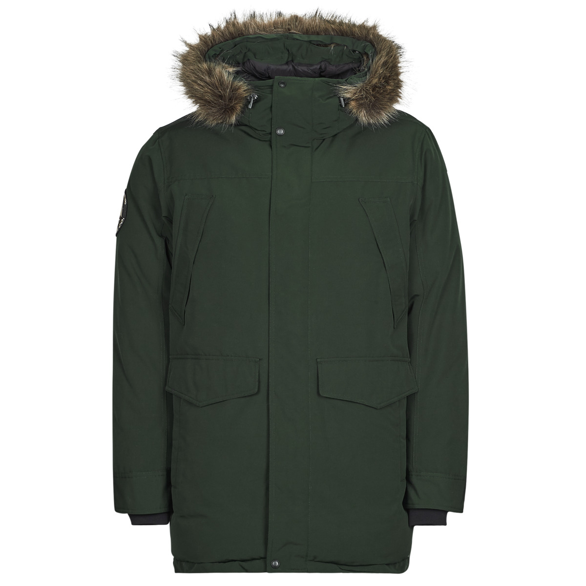 Superdry - EVEREST FAUX FUR PARKA JACKET - Green