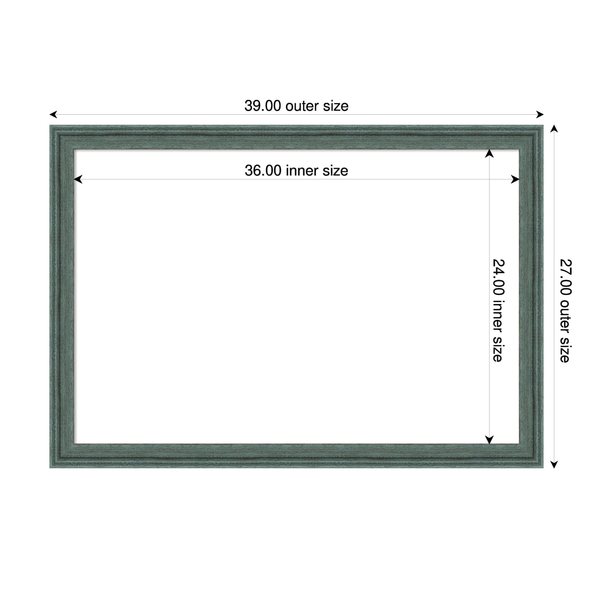 Amanti Art Upcycled Brown Grey Framed Dry Erase Magnetic Board