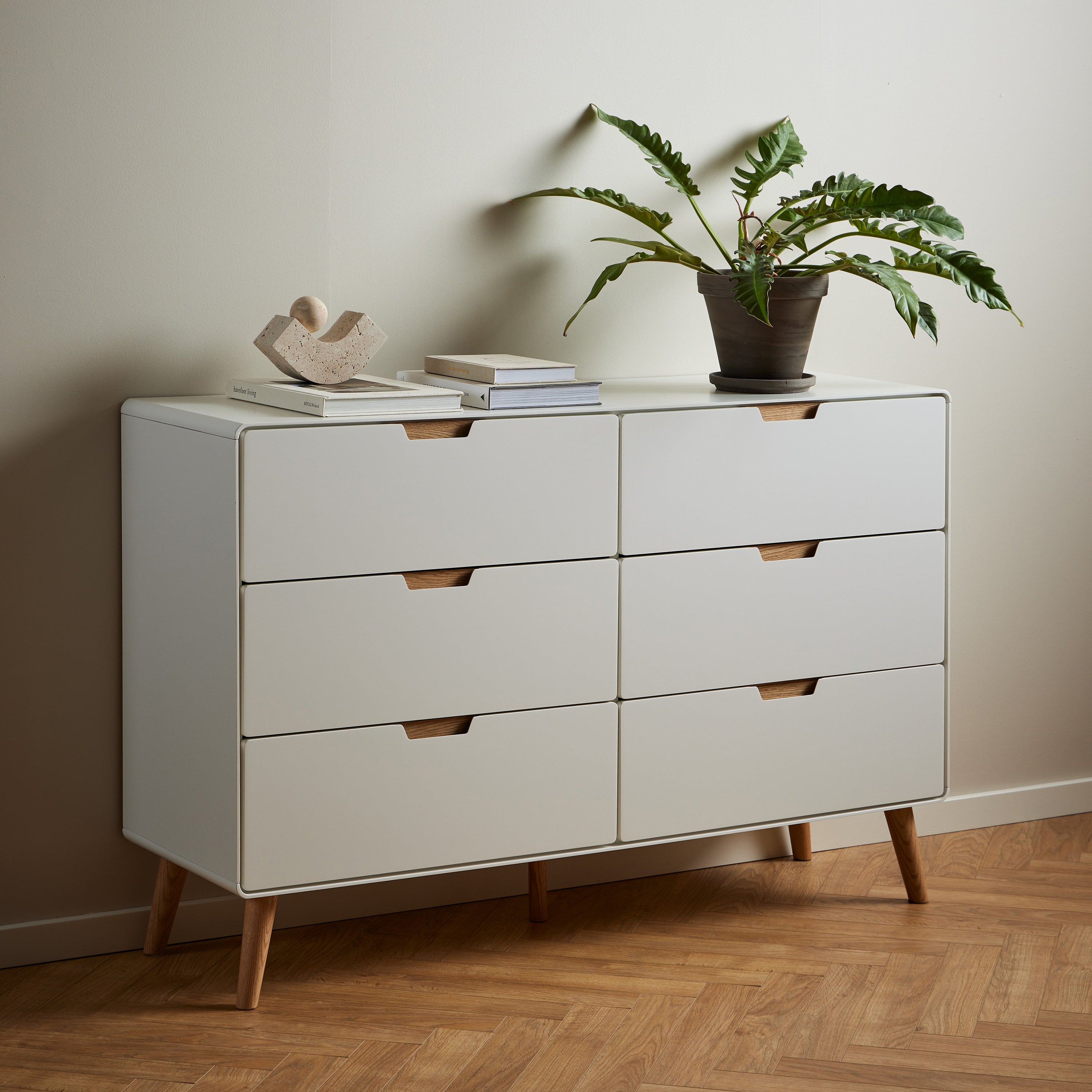 by fonQ basic Bailey Ladekast - 6 Lades - Wit