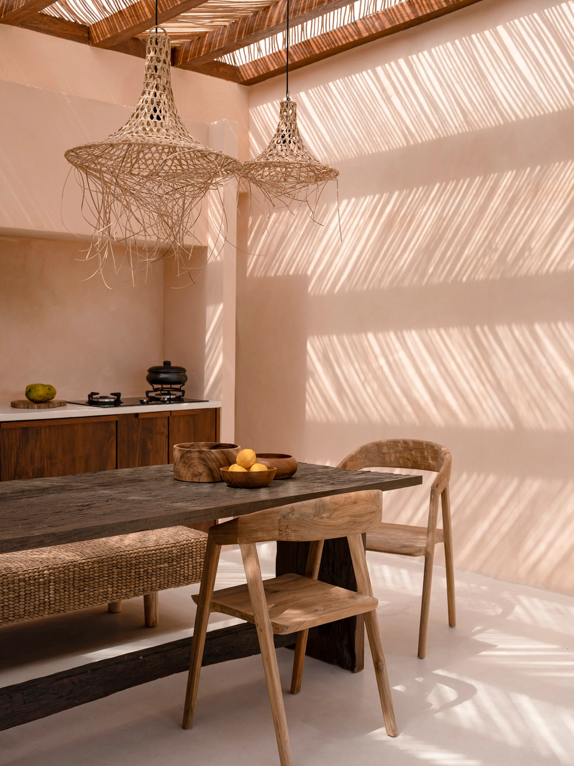 Rattan-Lampenschirm Mykonos, in verschiedenen Größen