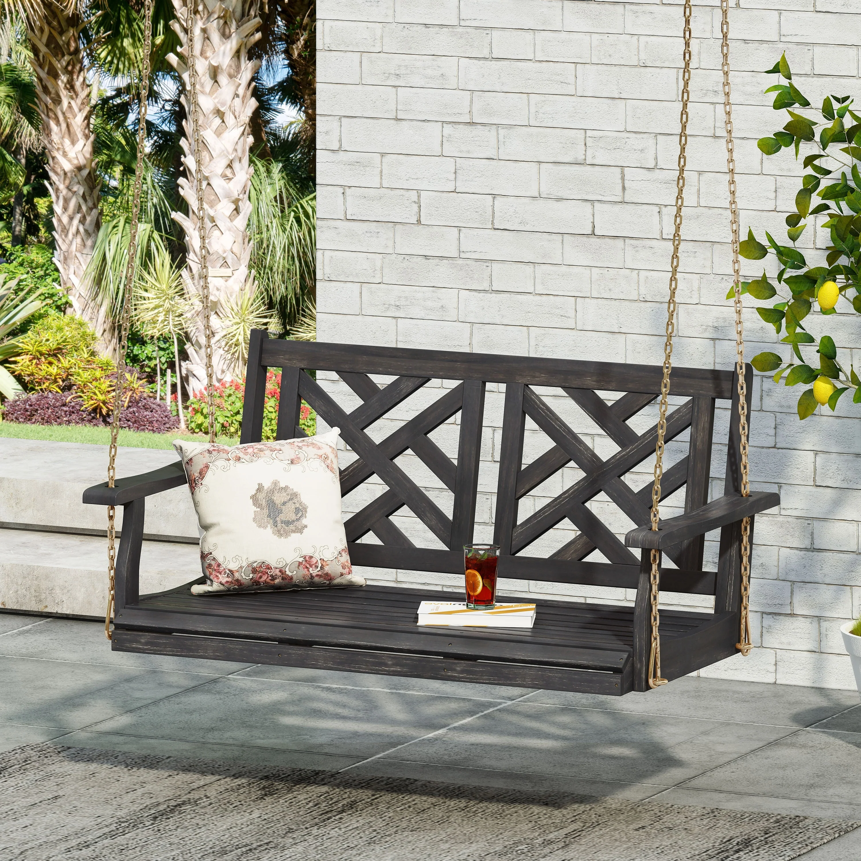 Acacia Wood Porch Swing