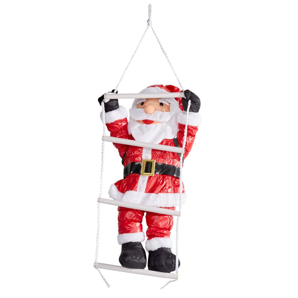 Père No&euml;l gonflable grimpeur sur échelle