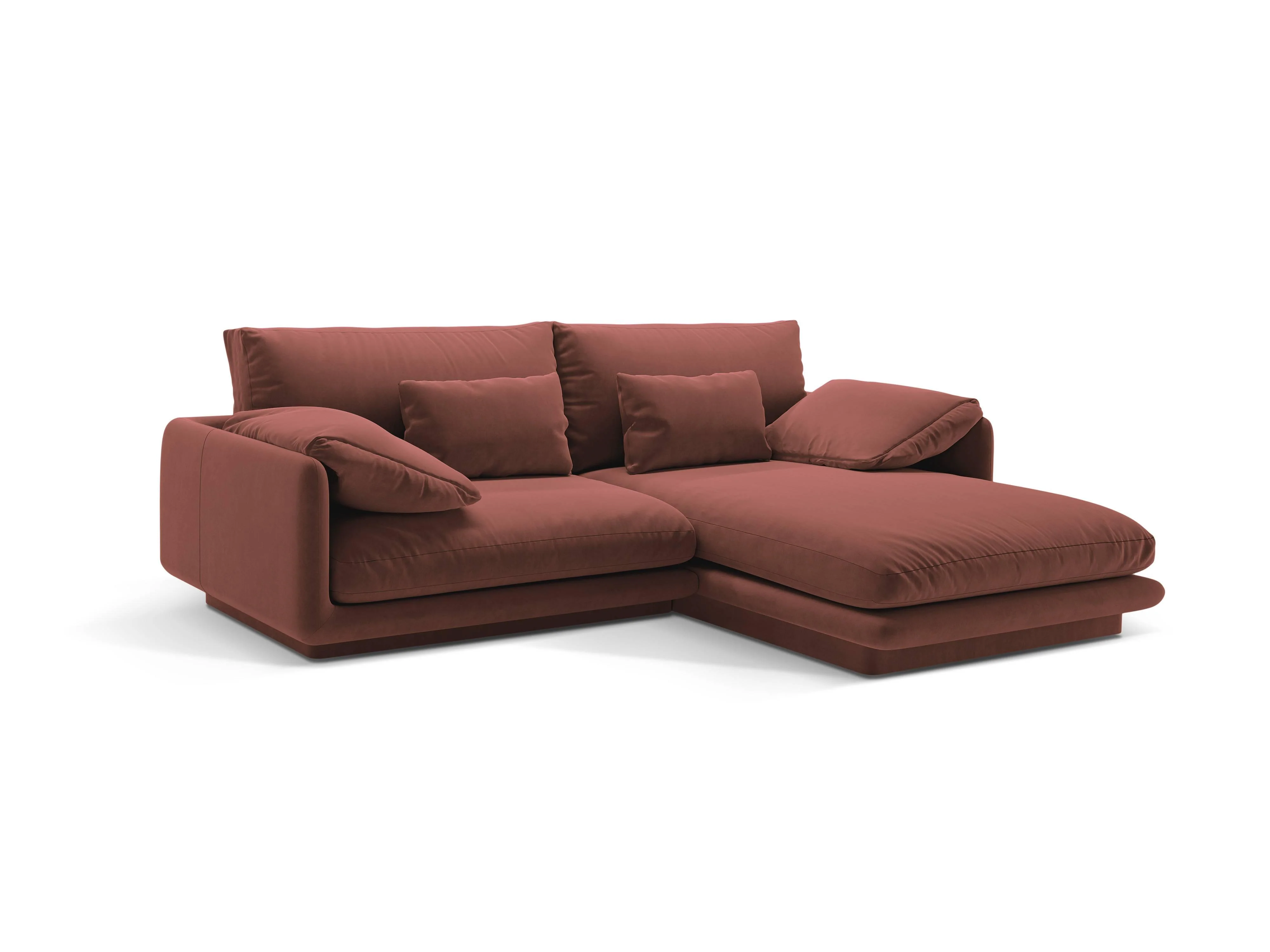 3-zits hoekbank Torino rechts velvet