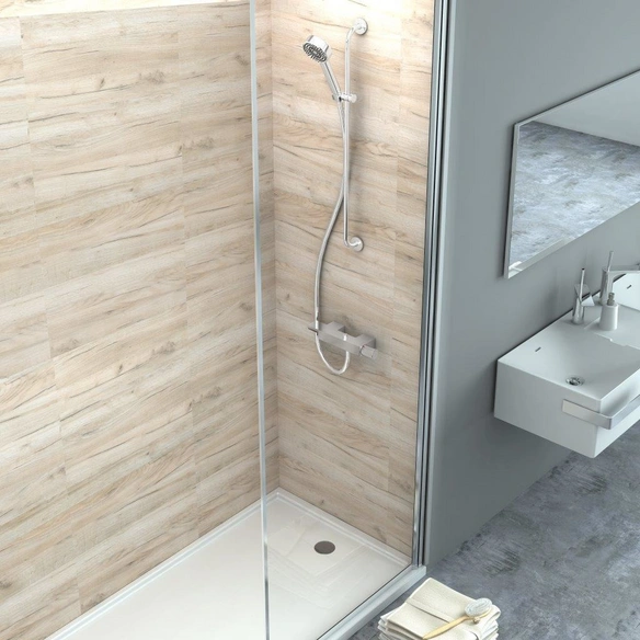 Wandverblender, braun, Kunststoff, Stärke: 4 mm