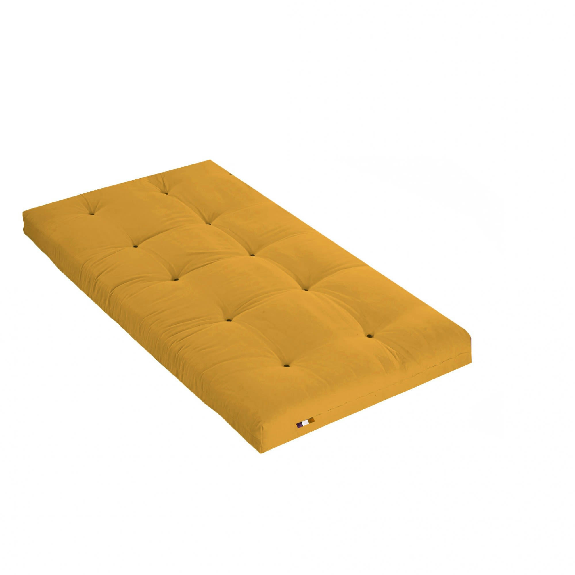 FUTON COTON - Matelas futon Coton Ocre 90x190