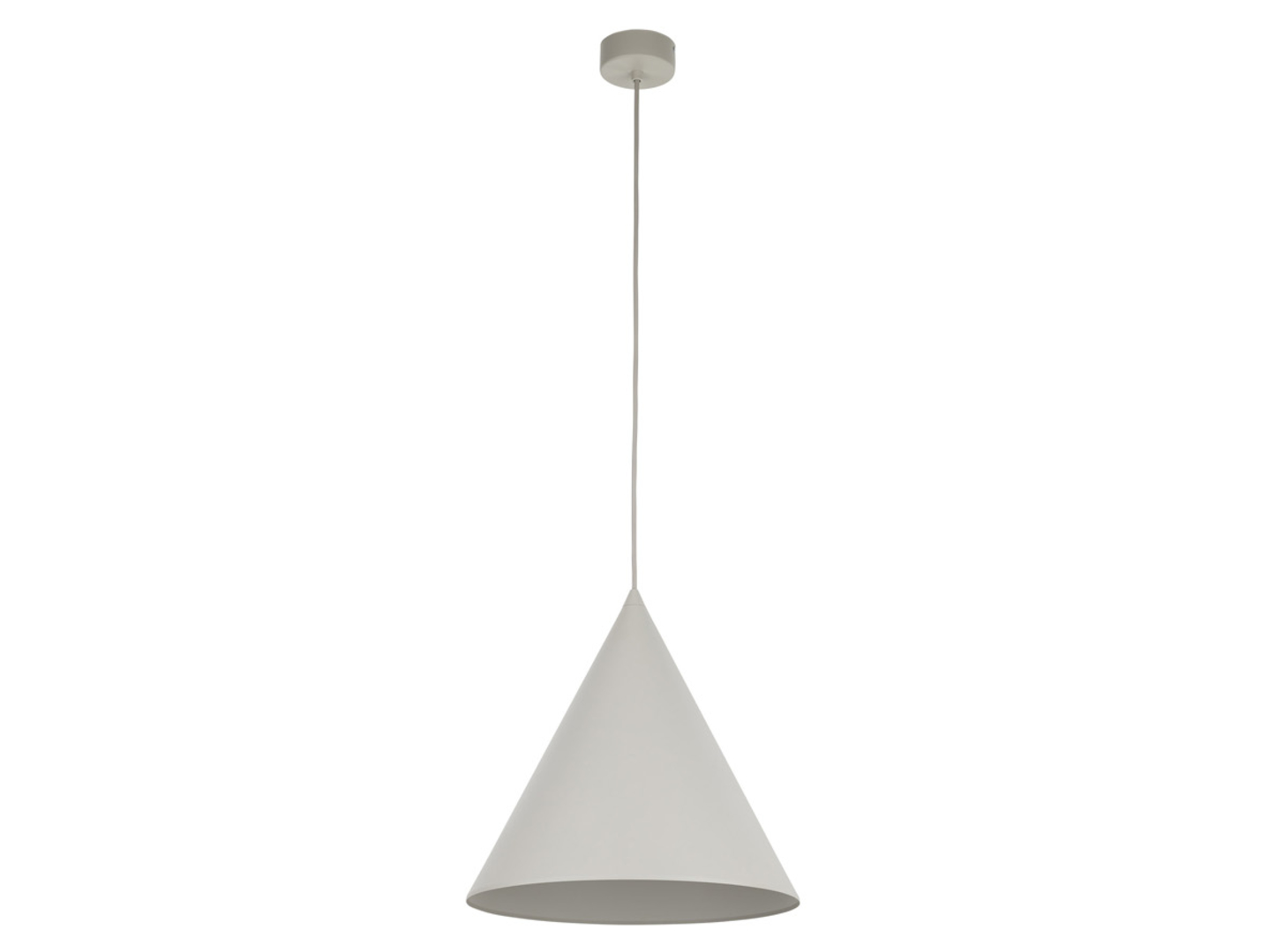 Lampa wisząca Cono Beige 32 cm metalowa beżowa