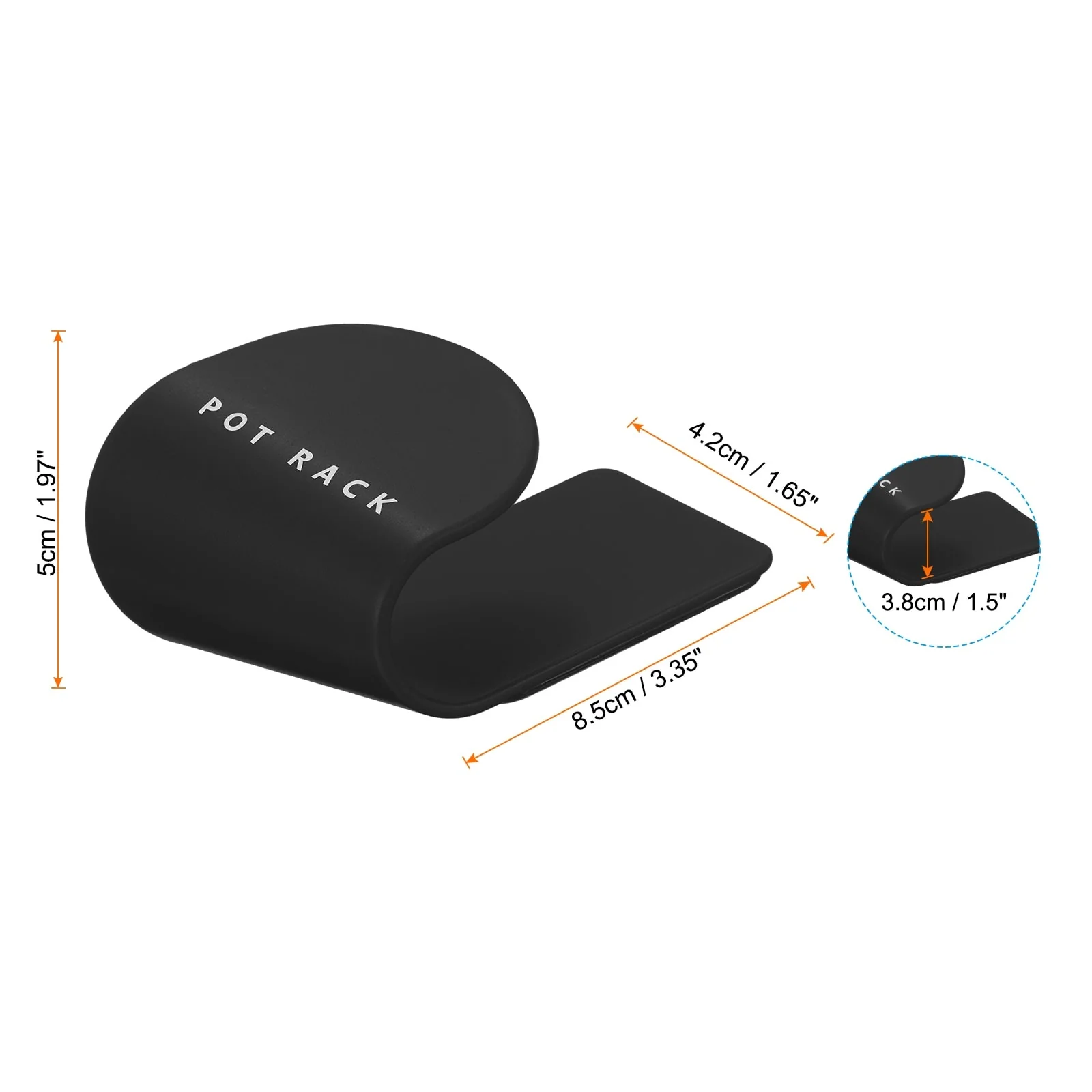 4 Pairs of Adjustable Wall Mount Pot Lid Holder Easy to Install