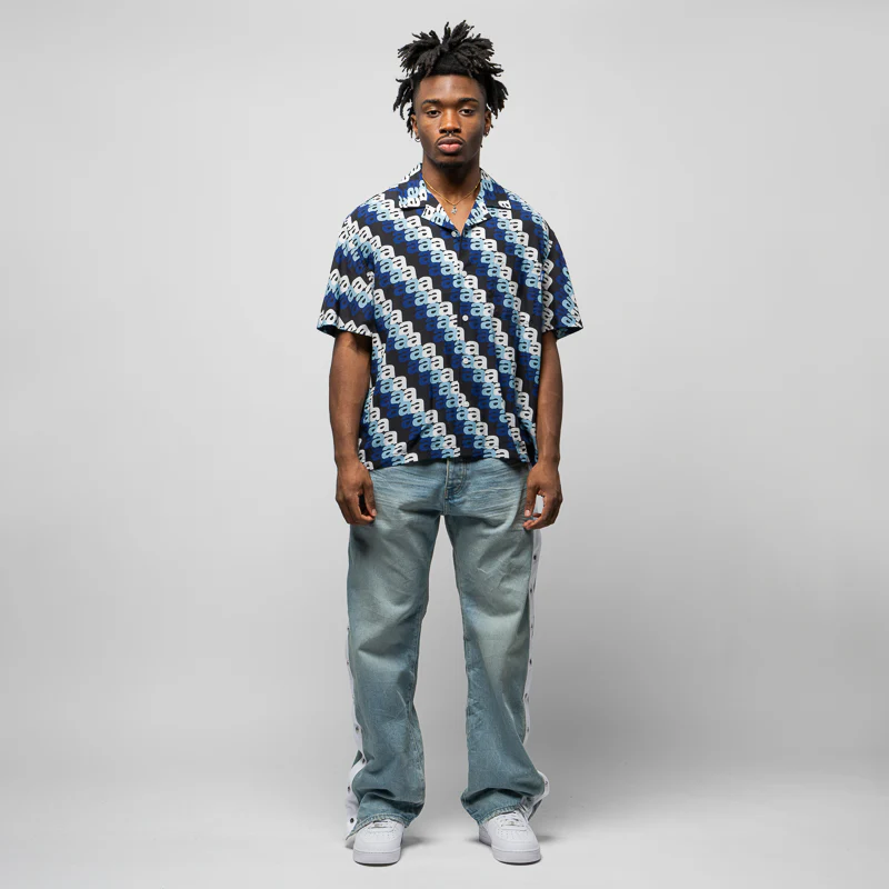 Awake NY Triple 'A' Print Camp Shirt - Blue/Multi