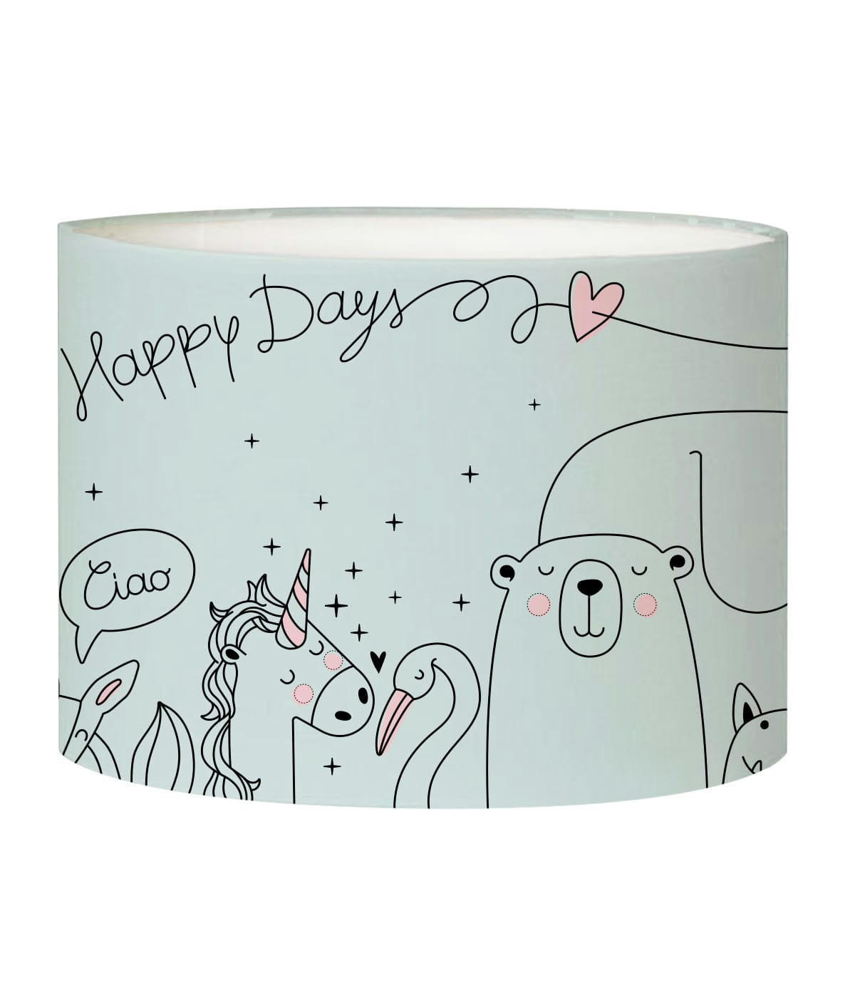 ENFANT - Abat-jour lampadaire enfant Happydays petit bleu D: 45 x H: 25