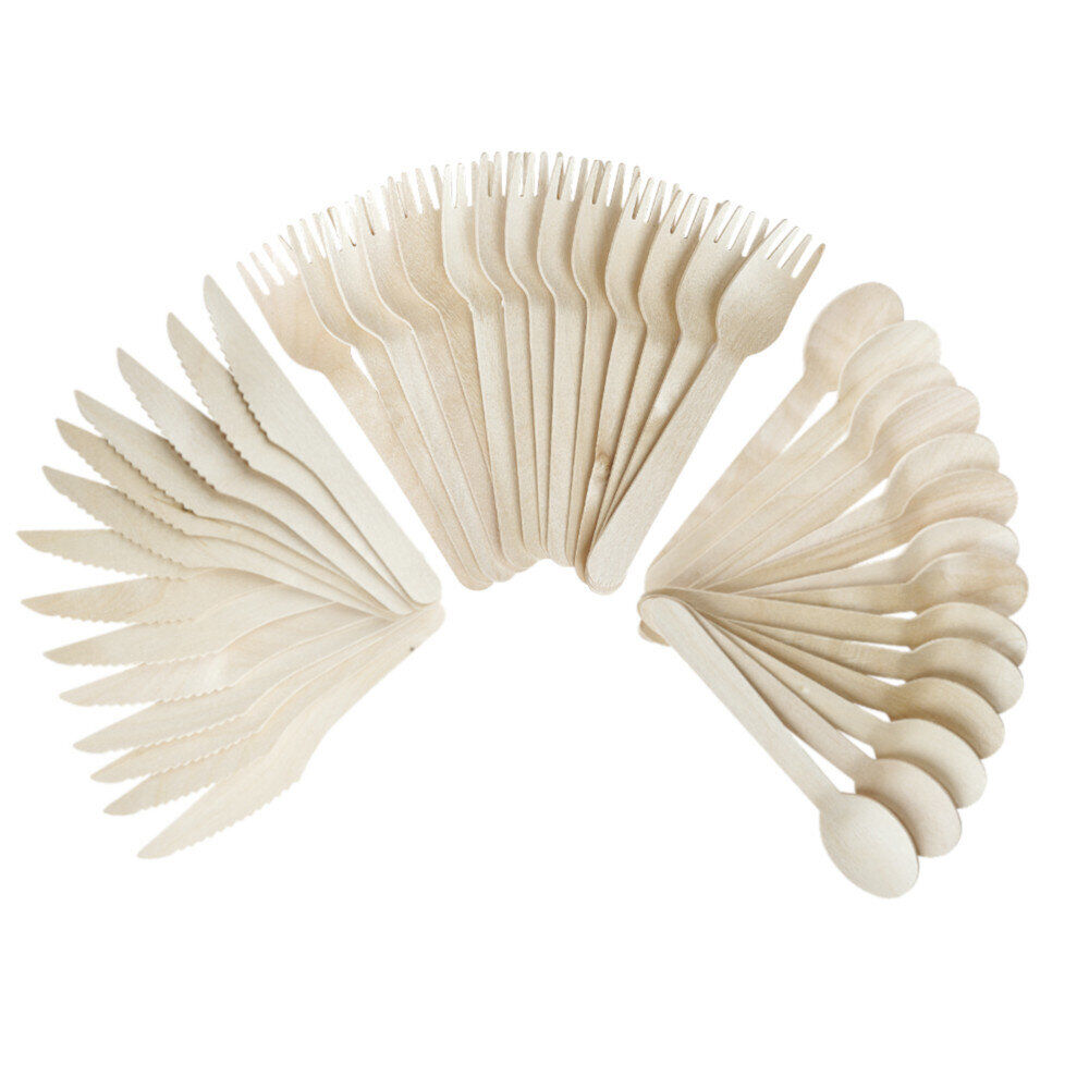 Lot de 48 couverts en bambou