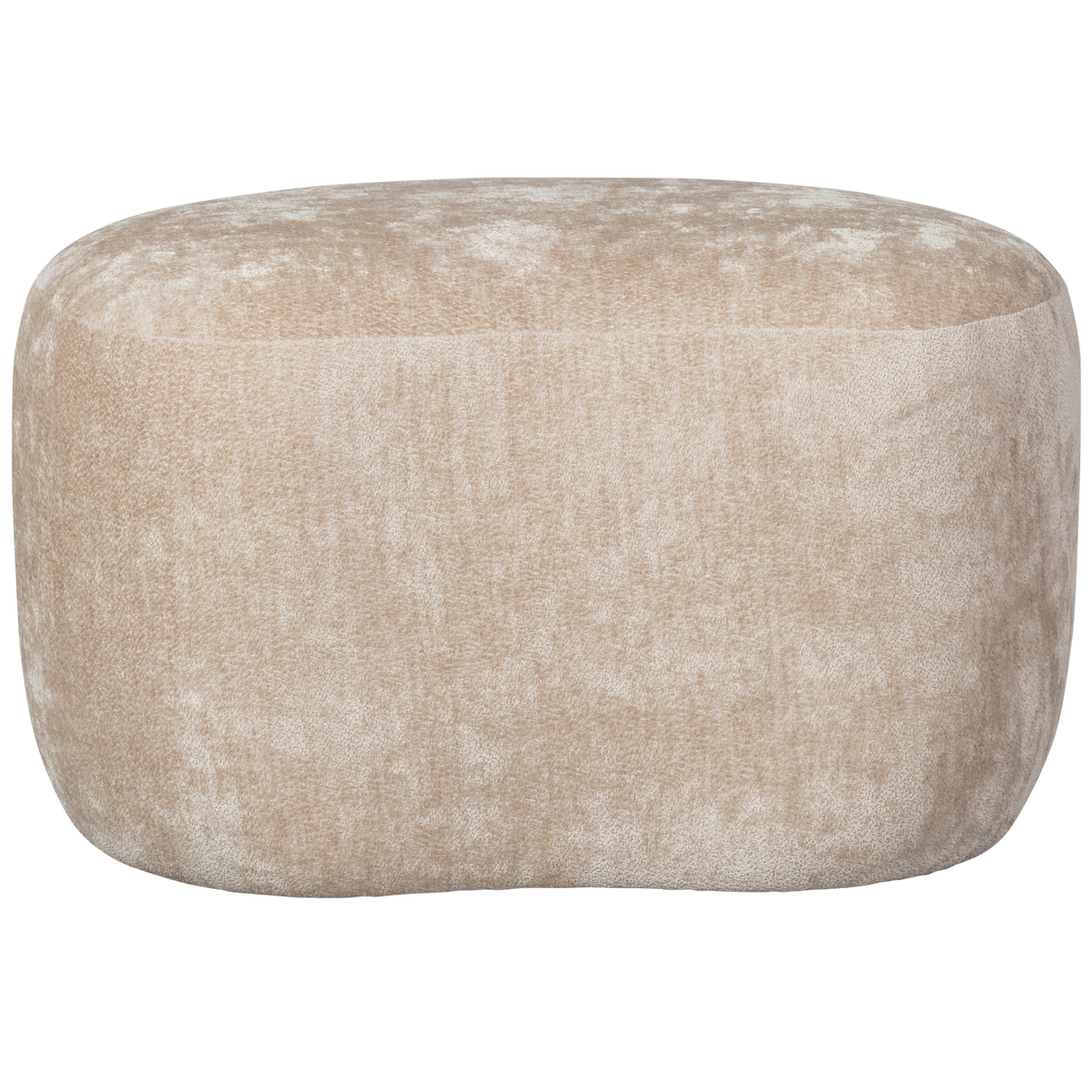 WOOOD poef Popular - Polyester - Naturel - 43x73x49