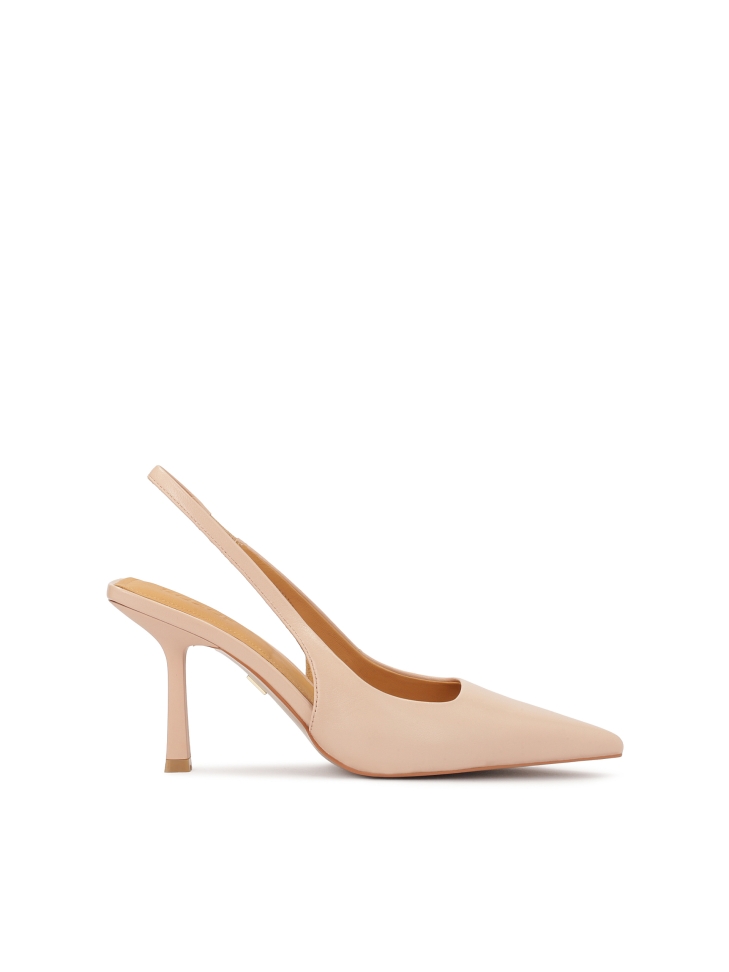 Square open heel pumps