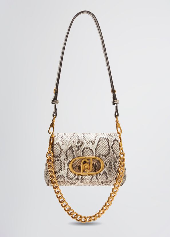Borsa LaPuffy piccola pitonata