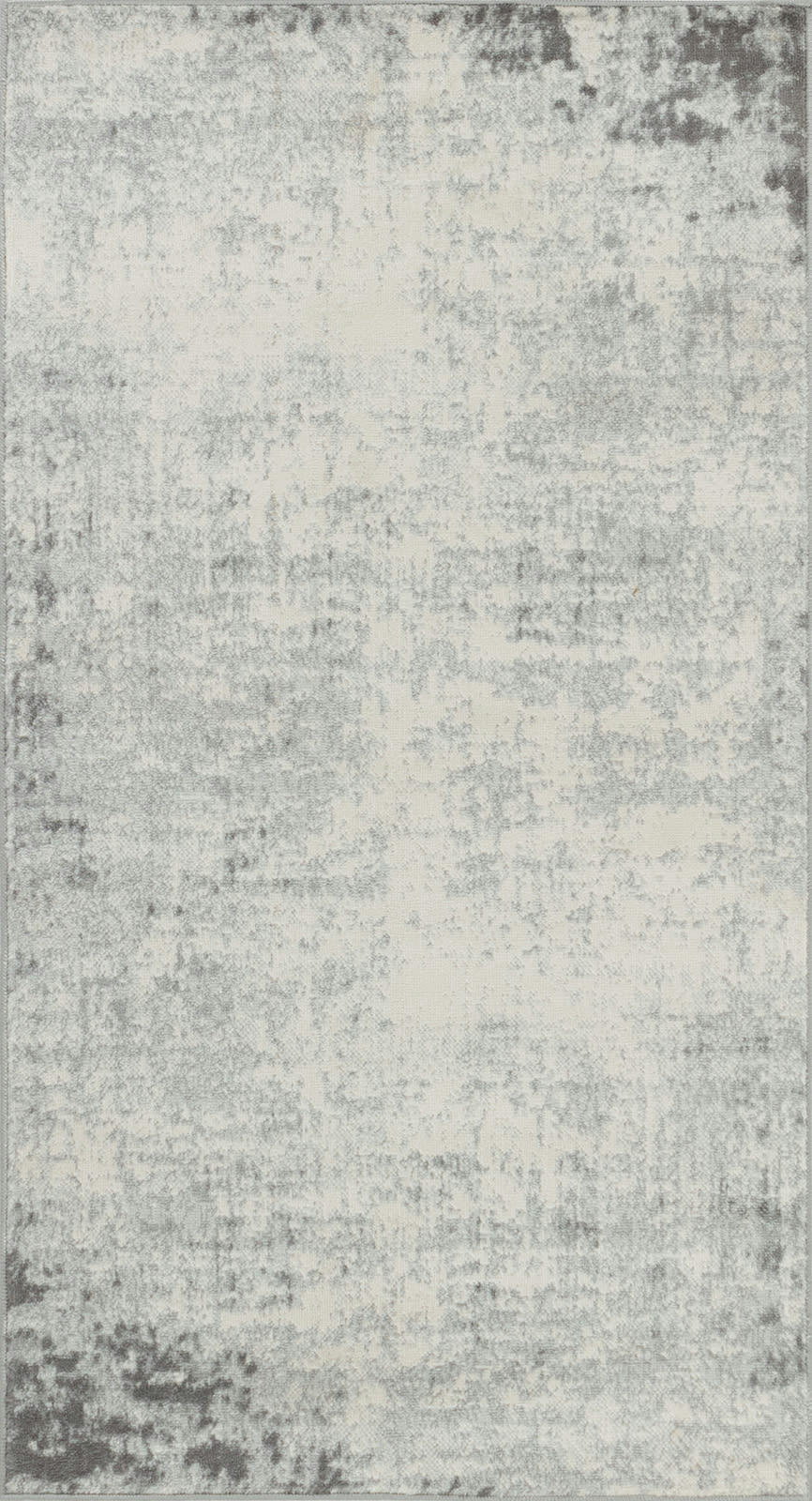 ALIX - Tapis Couloir Abstrait Moderne Blanc/Anthracite 80x150