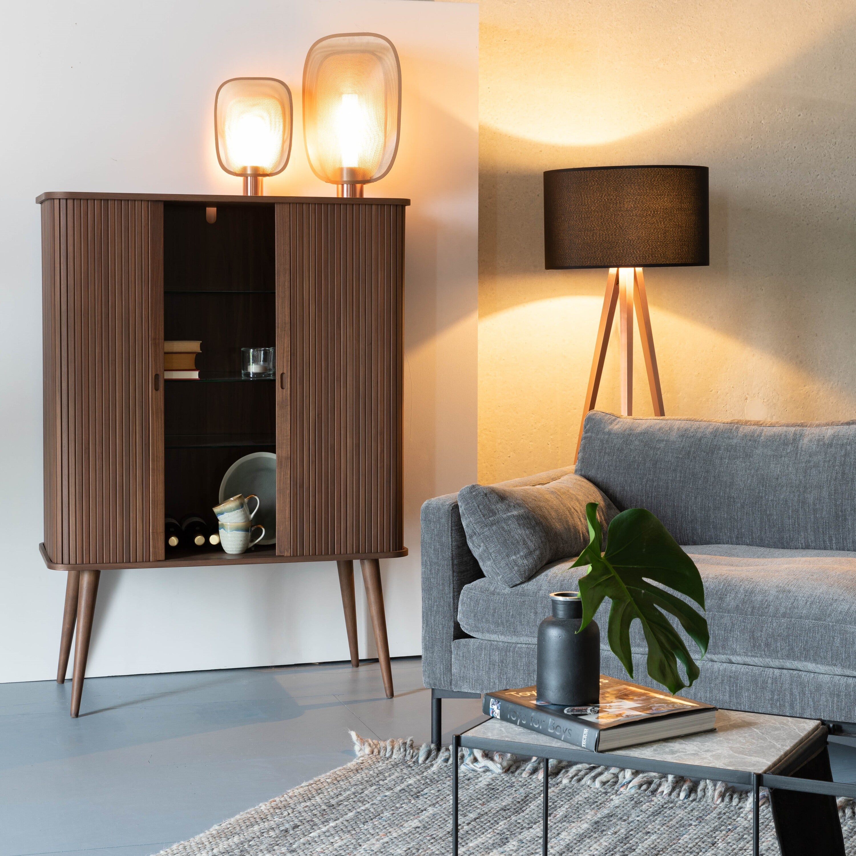 Zuiver Barbier Opbergkast - Donkerbruin