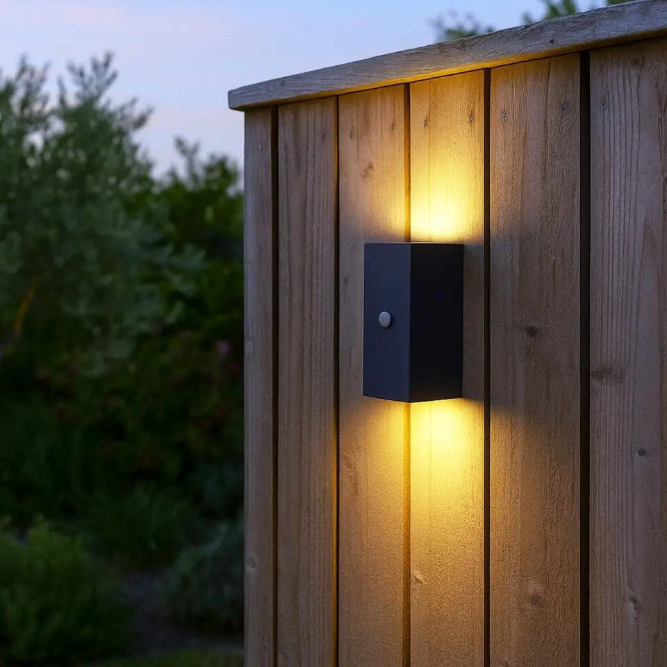 Qazqa wandlamp met bewegingssensor baleno zwart gu10