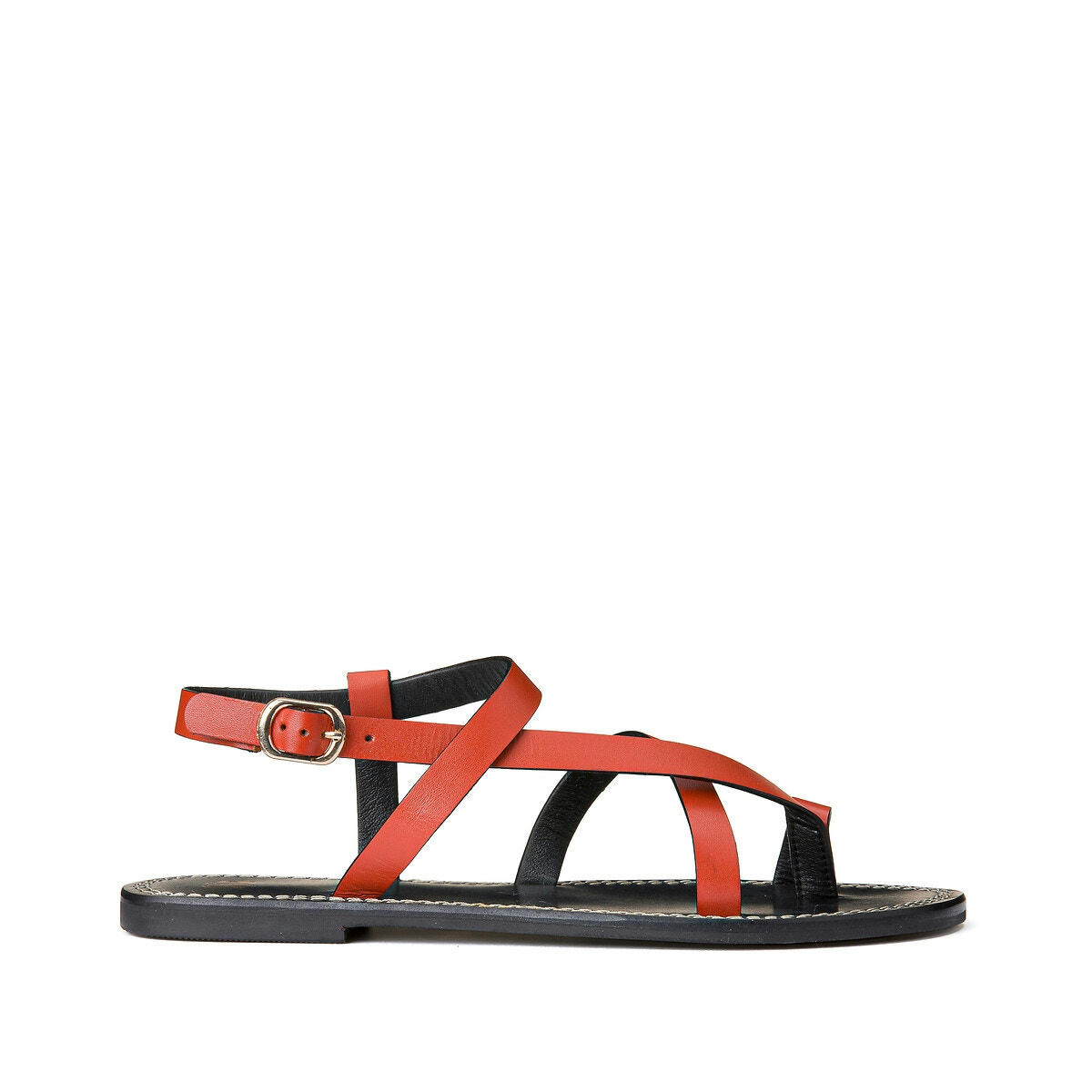 Sandales entre-doigt Signature en cuir