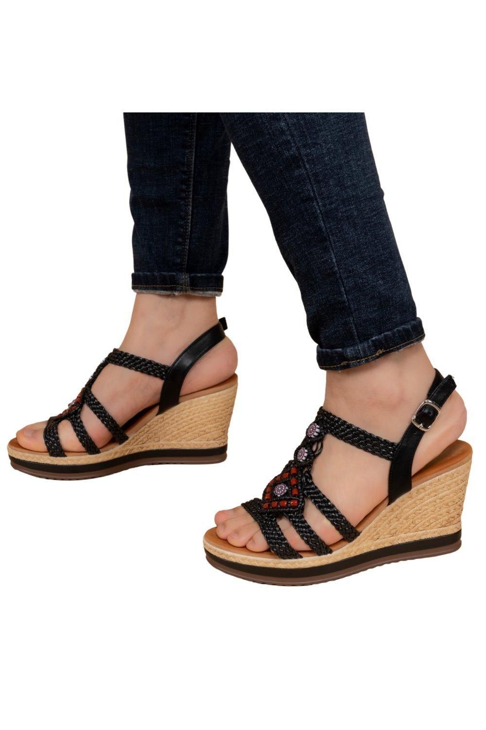 IVACHY Summer Braided Strappy Sandals