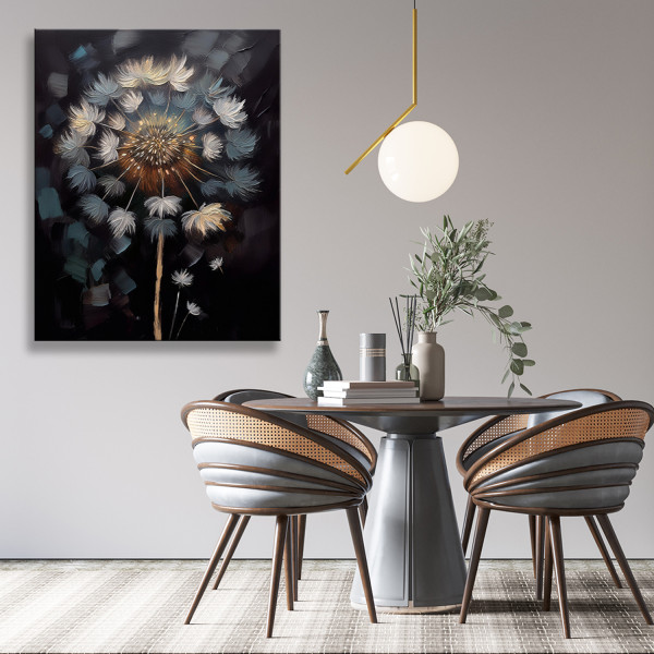 Feeby Obraz na płótnie, Dmuchawiec kwiat malowany Natura 40x60