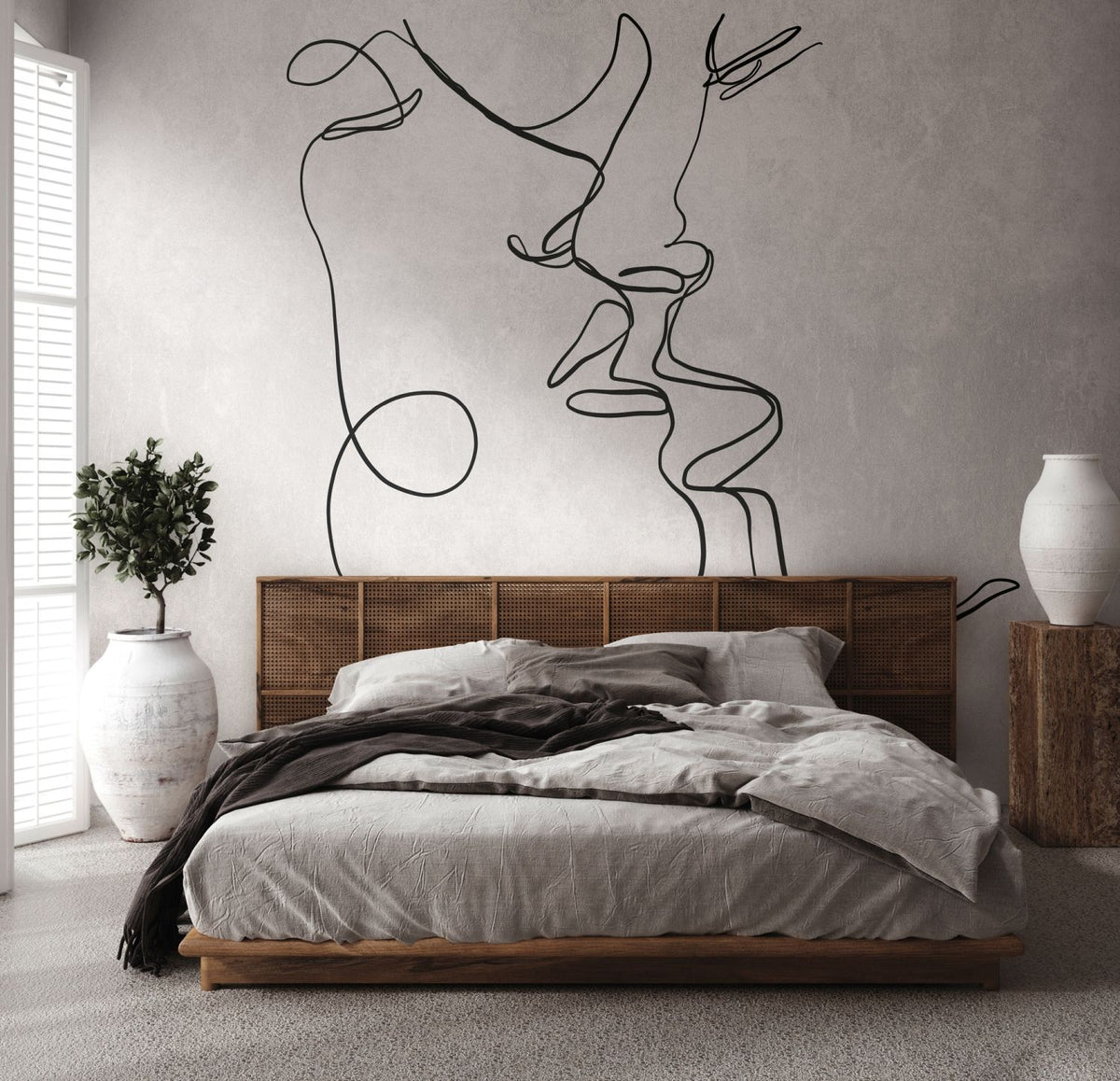 One Wall one Role fotobehang figuratief motief grijs en zwart - 371 x 280 cm - AS-382841