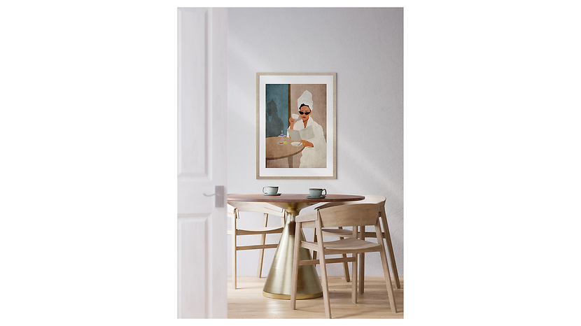 Obraz w ramie Woman With Morning Coffee 53x73 cm