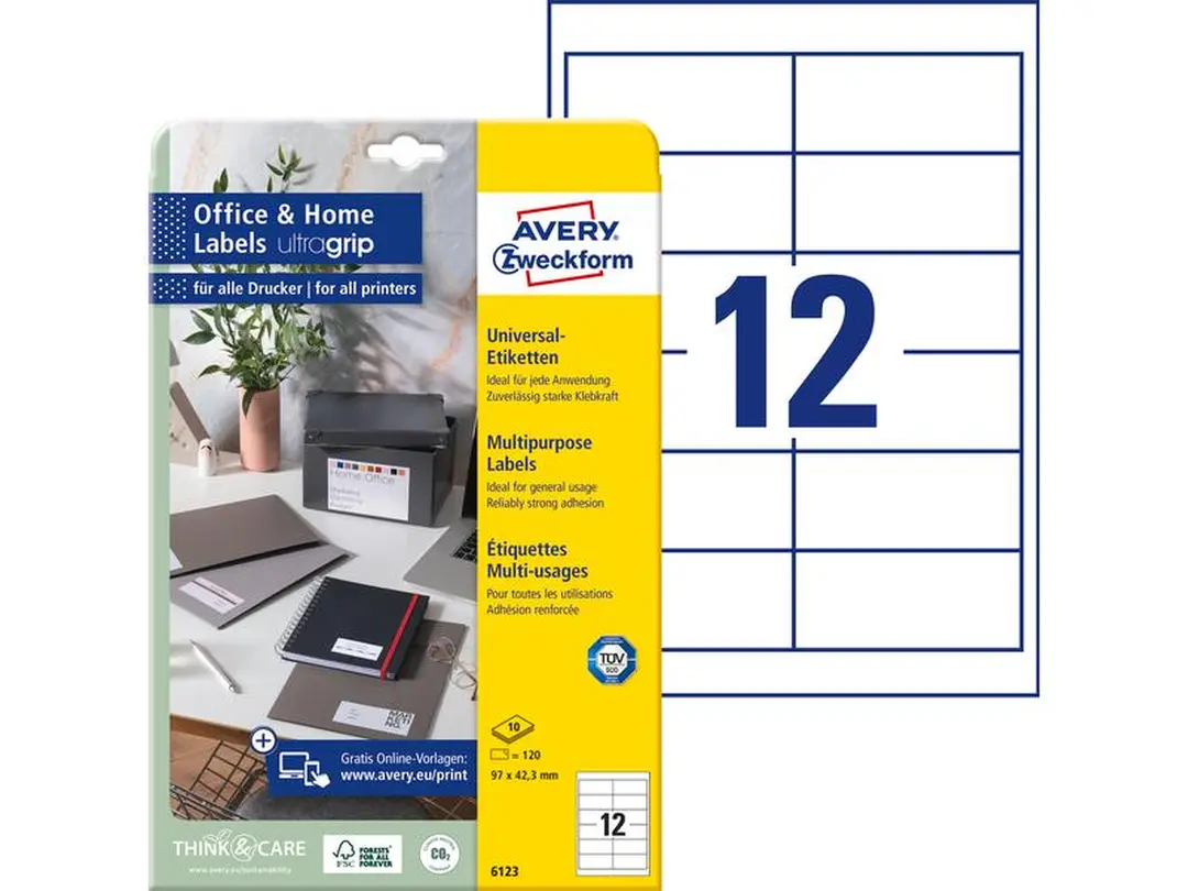 Etiketten 10er-Set Universal-Etiketten