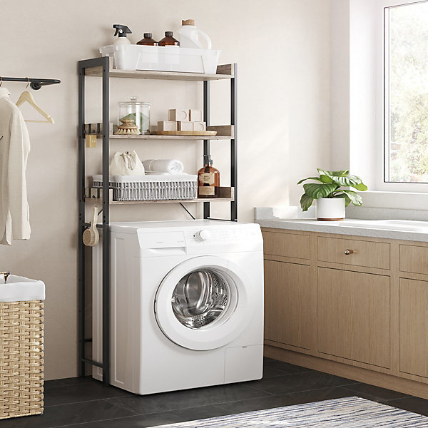 Etagère pont WC avec 3 étagères - L63 cm