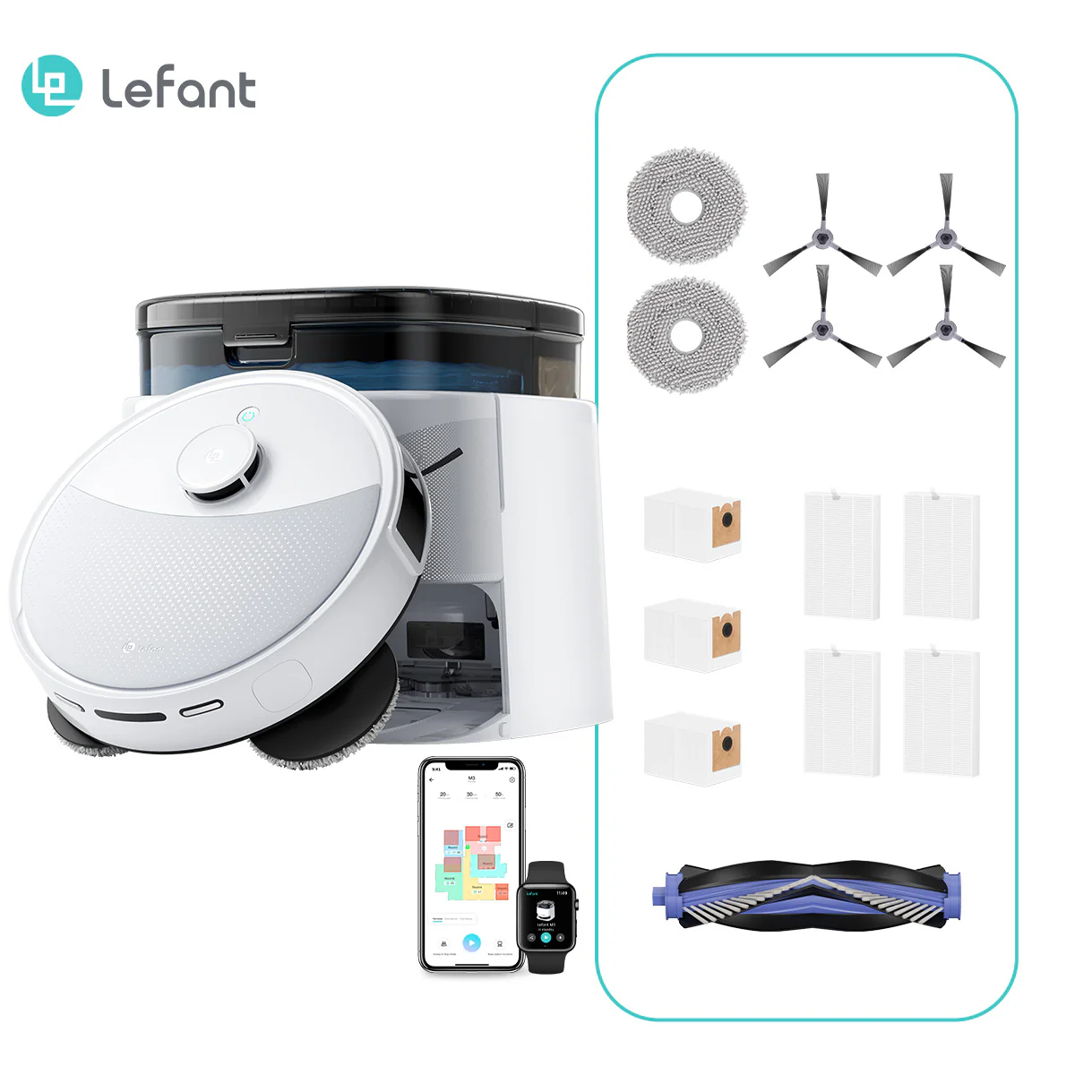 Lefant M3 Max Robot Vacuum , 20,000 Pa Suction Power, Avoid Obstacles, LiDAR Navigation