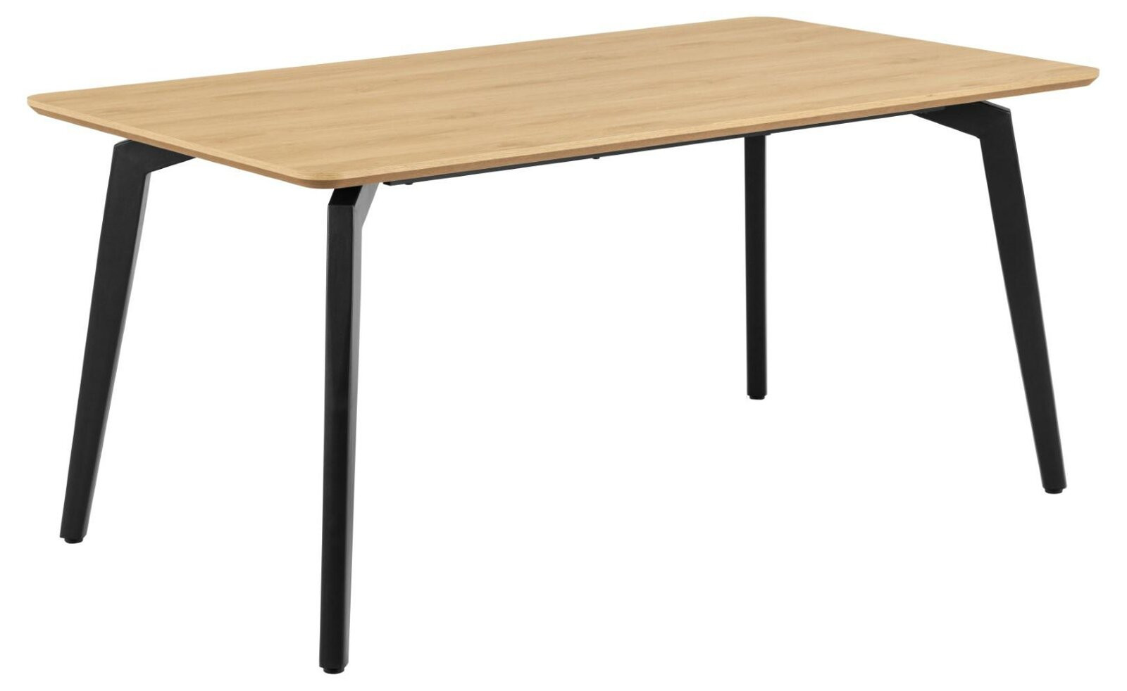 STÓŁ Cadiz 160x90 cm naturalny/czarny 8-OSOBOWY stal i MDF