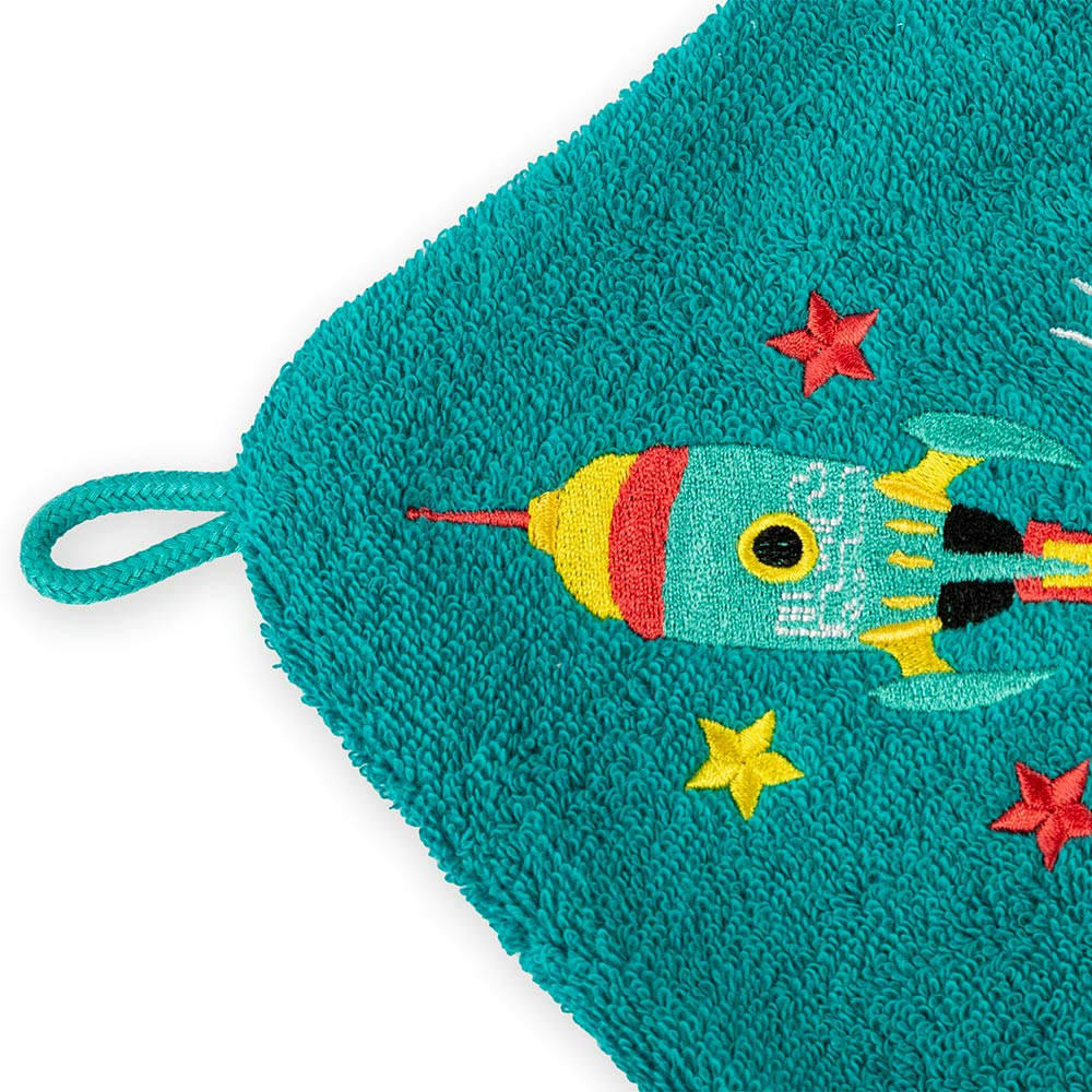 - Cape de bain  pur coton vert 75X75