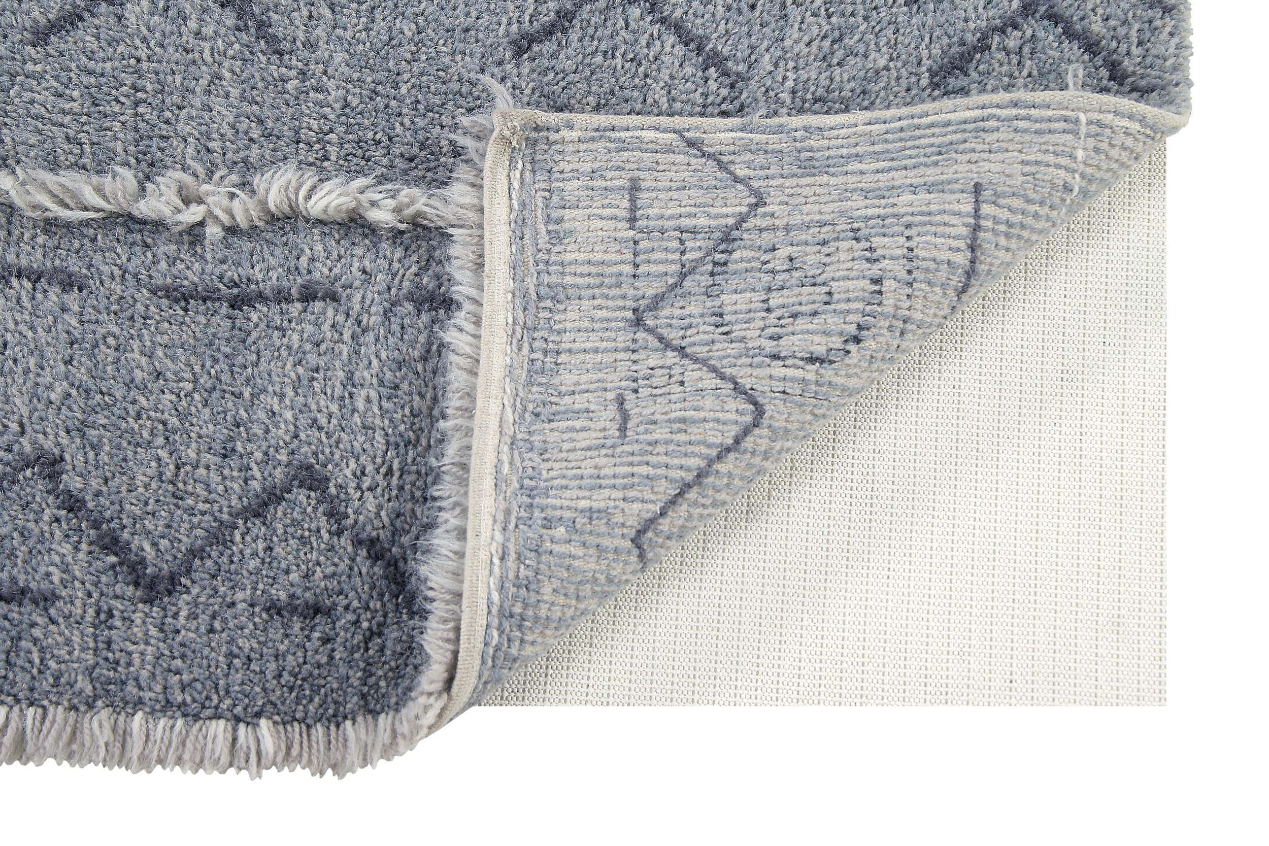 BOHEMIAN CLASSICS - Tapis ethnique berbère en laine bleu 170x240