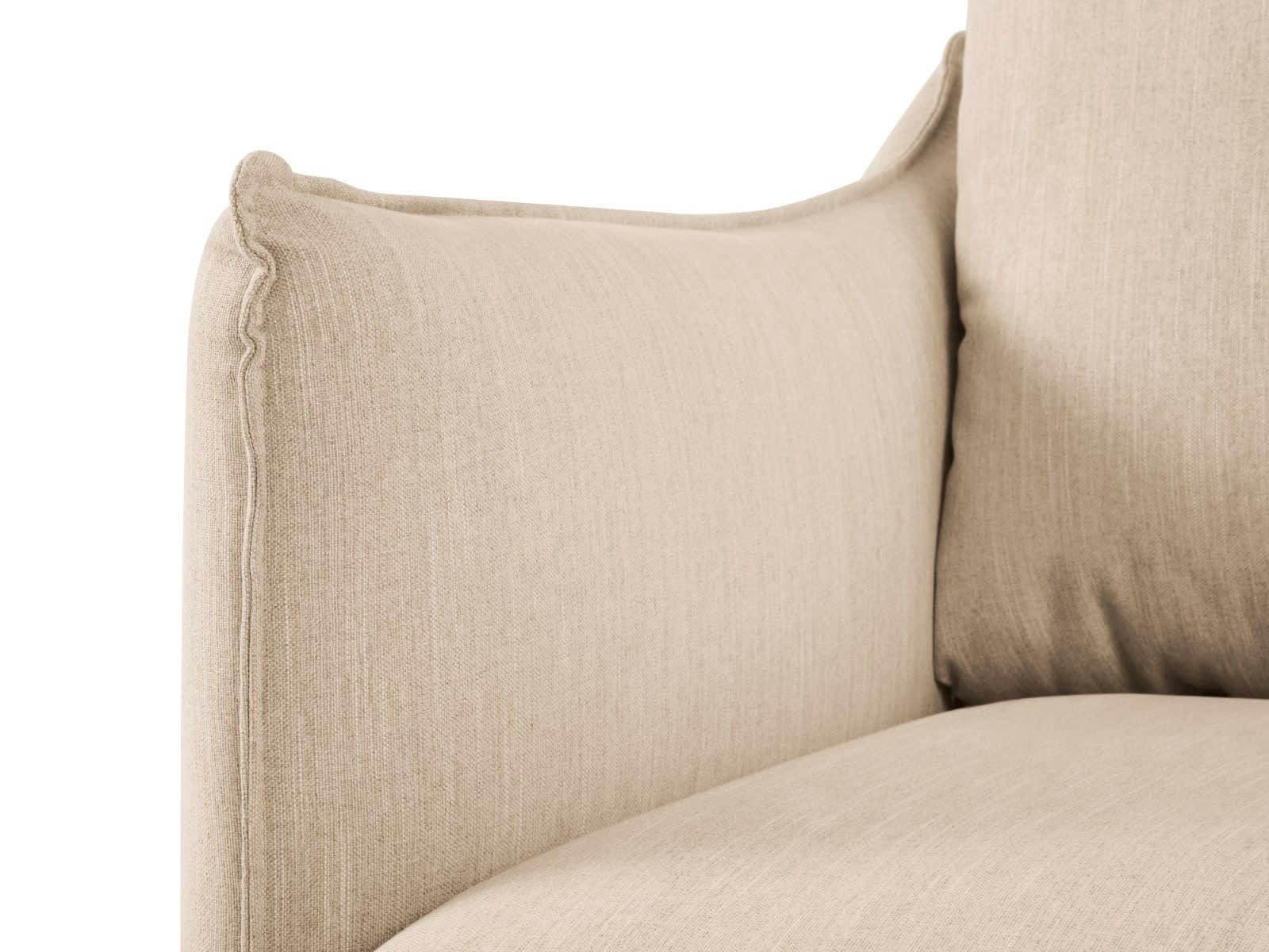 PARIS - Canapé 4 places en Tissu Structurel Beige