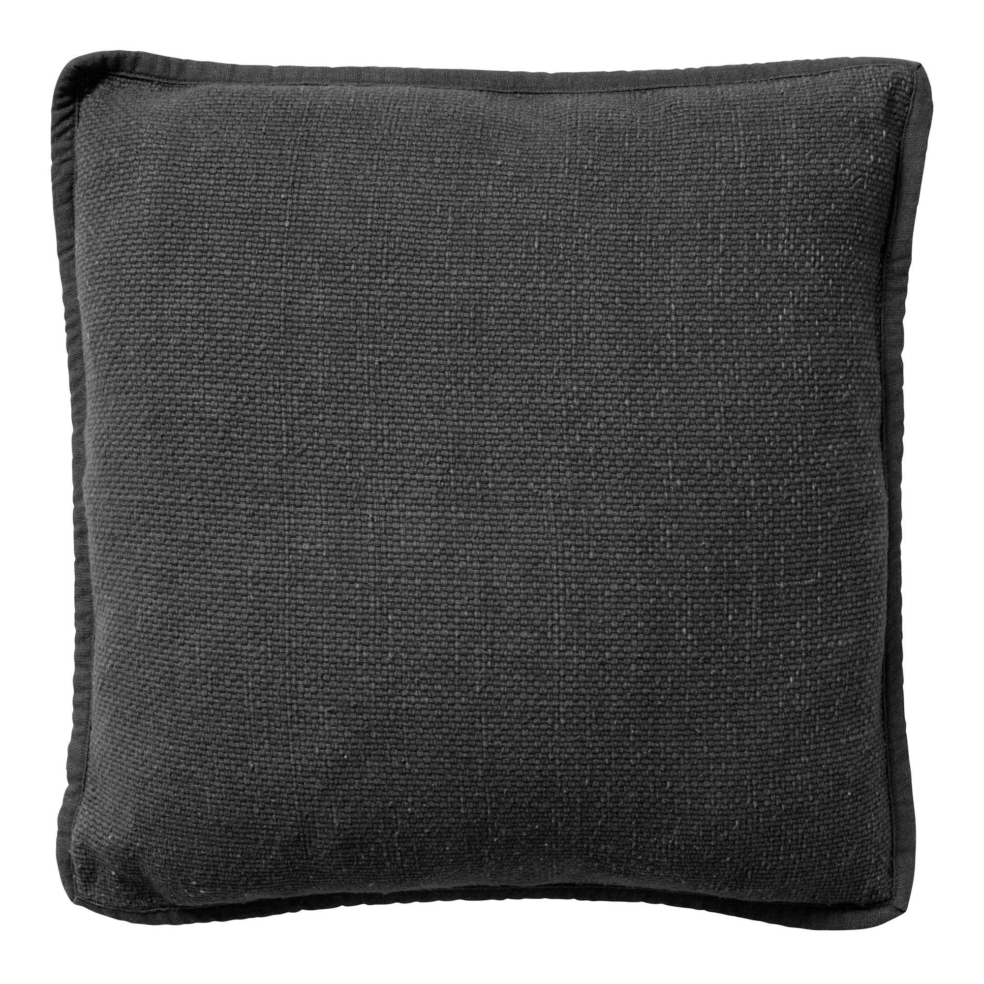 Bowie - Coussin - noir en coton 45x45 cm uni