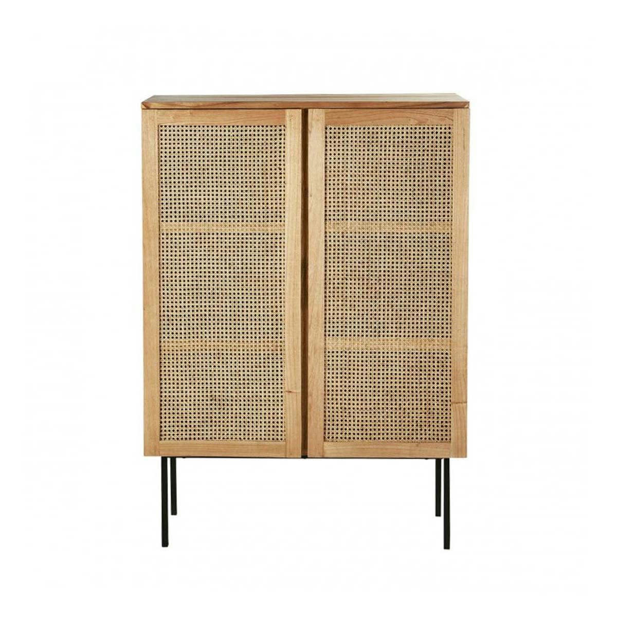 HANA - Armoire en mindi massif et cannage