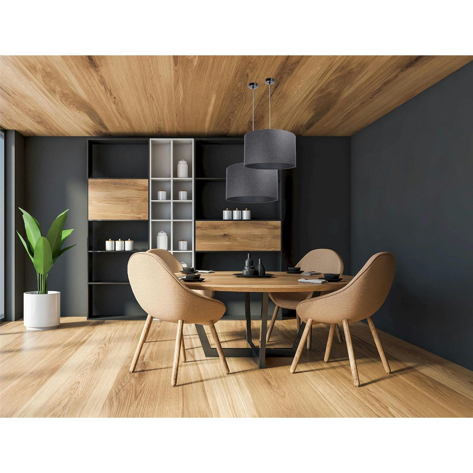 MARENGO - Suspension Tissu Gris