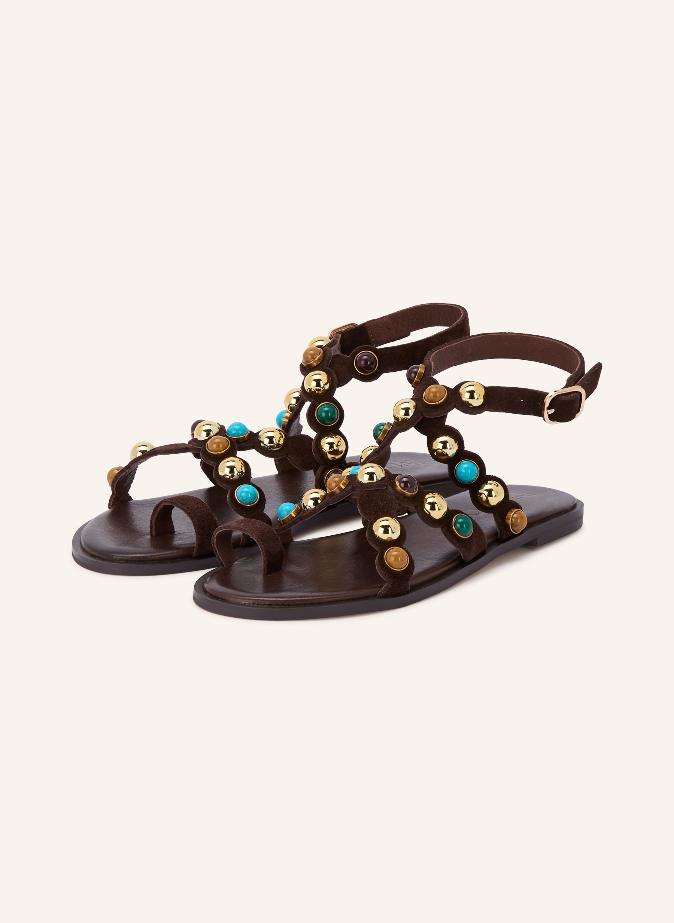 INUOVO Sandalen mit Schmuckperlen