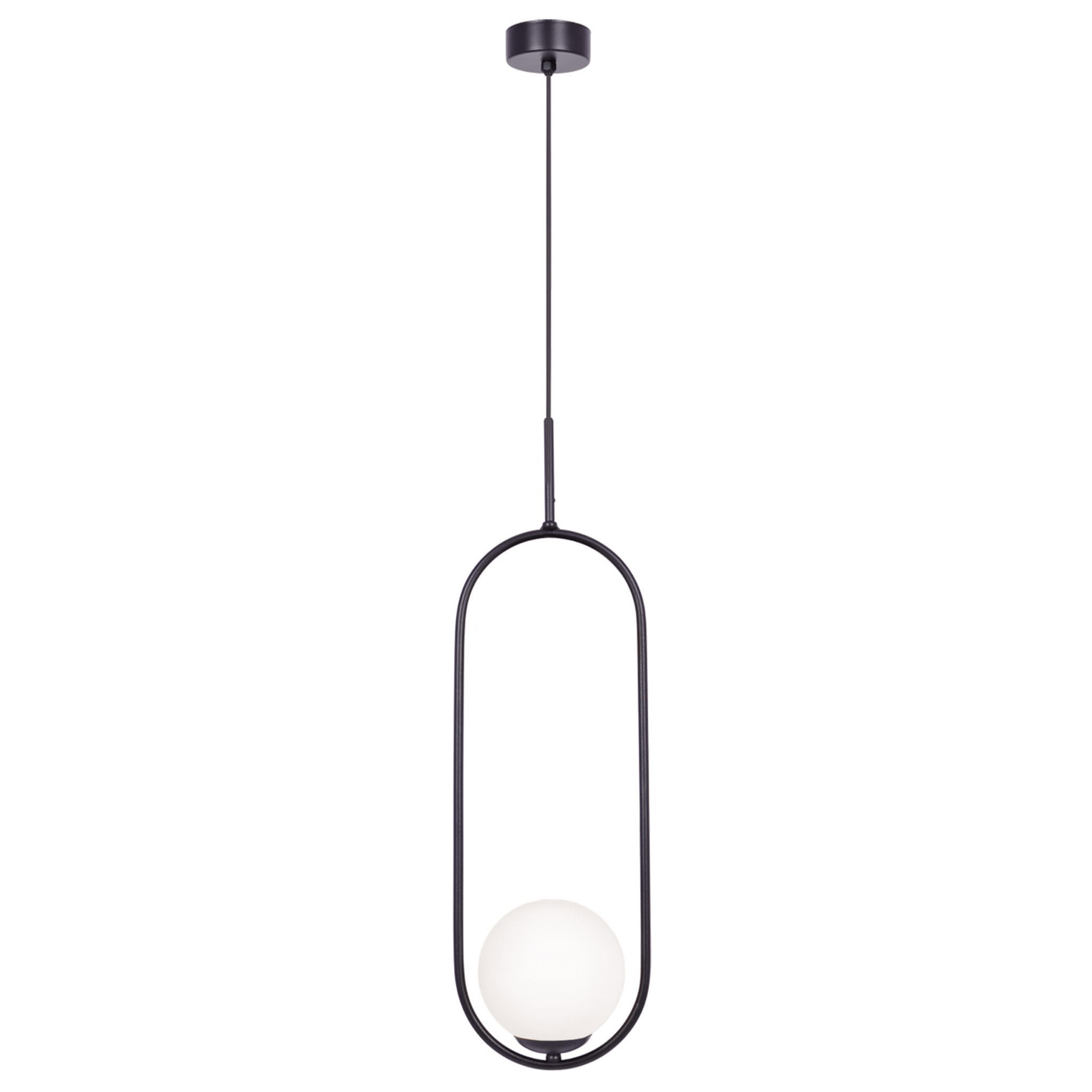 Lampa wisząca czarno-biała PARVA 1xE14x40W wym: 100x18,5x14 cm Kaja