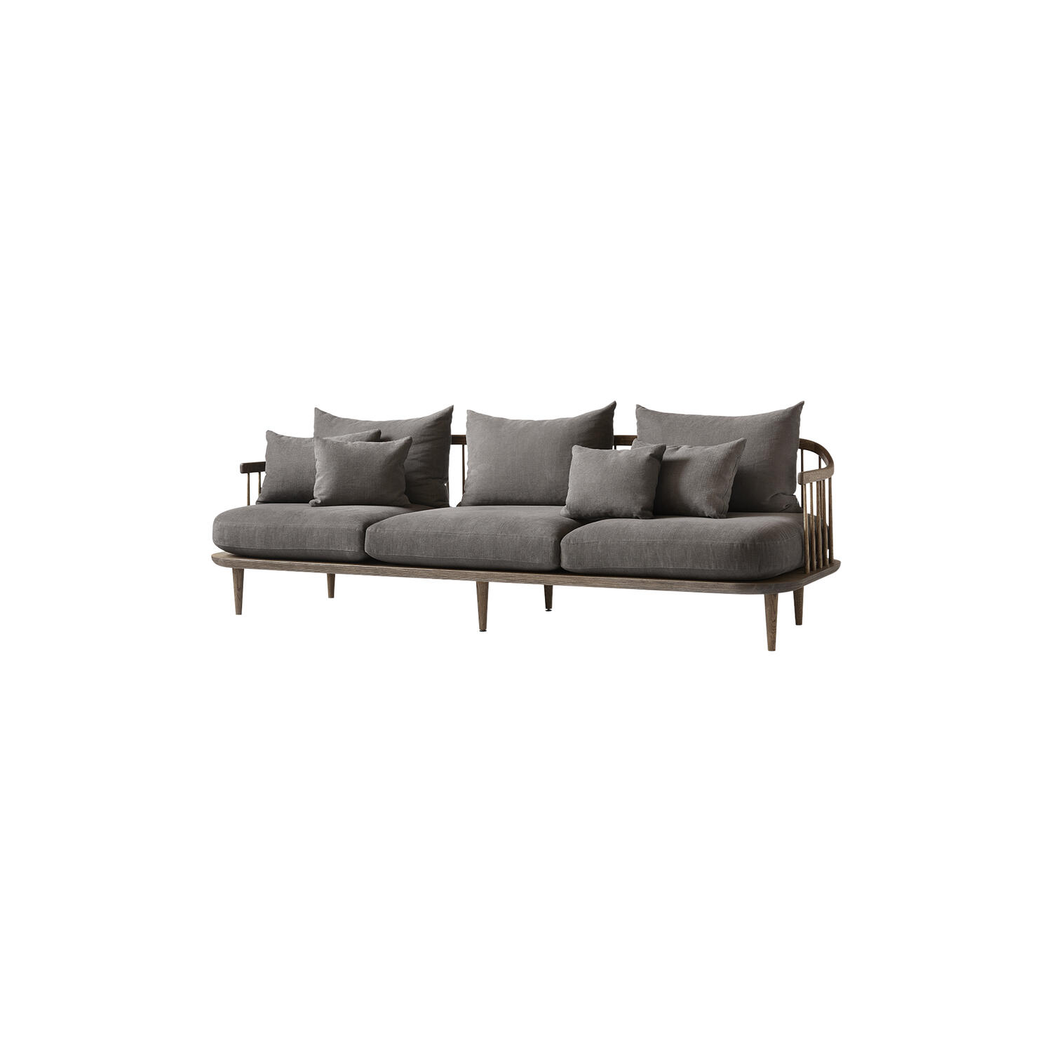 Fly SC12 3-seater Sofa, Hot Madison 093/smoked oiled oak