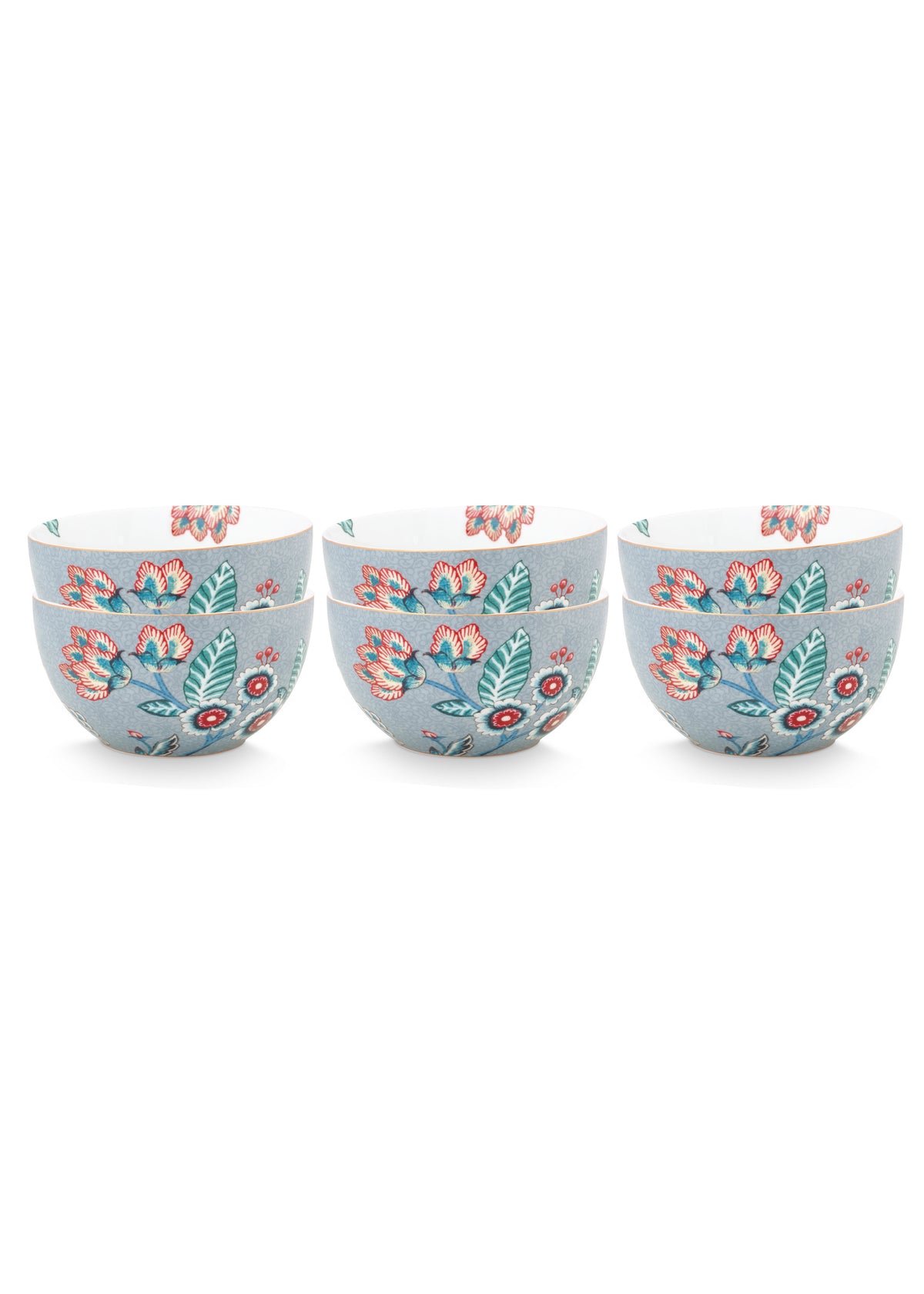 Pip Studio - Flower Festival Kommen - Servies set van 6 - 12cm