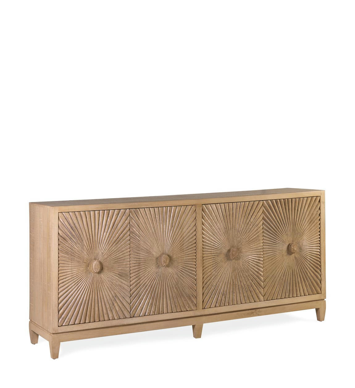 GATSBY - Buffet en bois massif de manguier beige L 193 cm