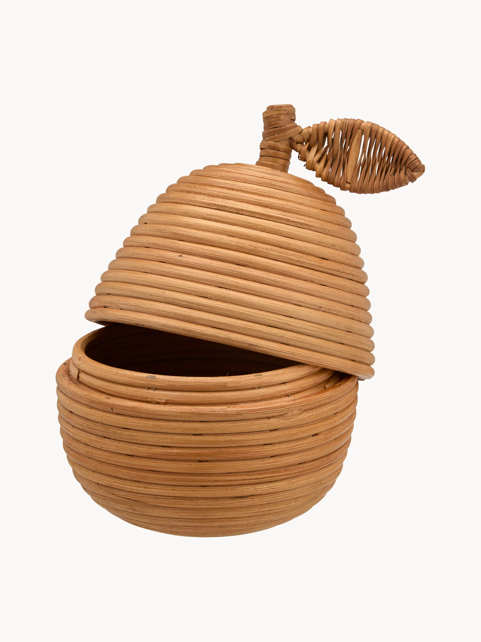 Handgefertigte Aufbewahrungsbox Pear mit Deckel