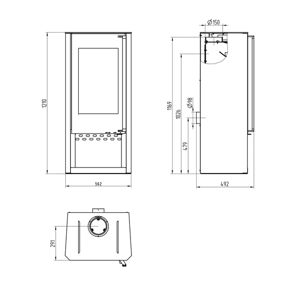 Kaminofen »Turon«, KO KF113, Leistung: 8 kW