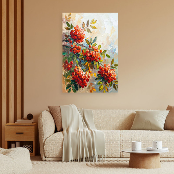 Feeby Obraz do salonu kuchni jadalni, Czerwona Jarzebina 40x60