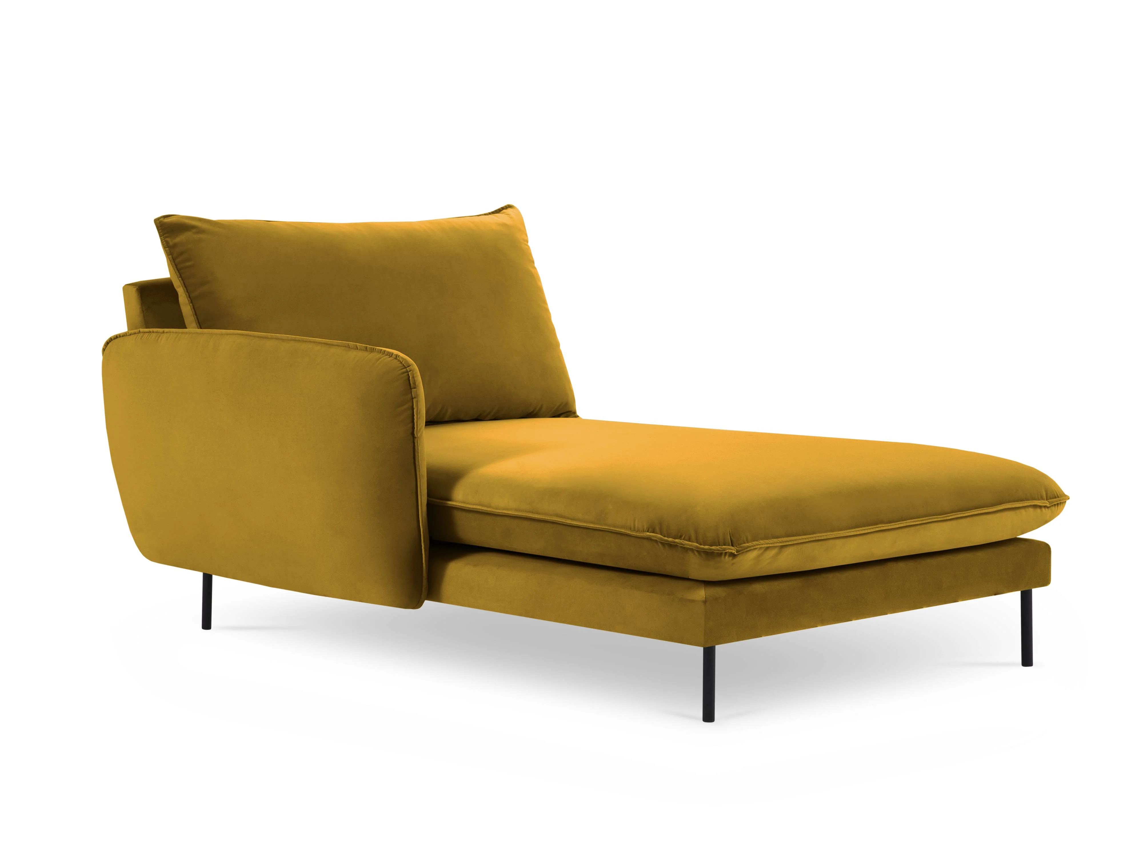 Chaise longue Vienna links velvet