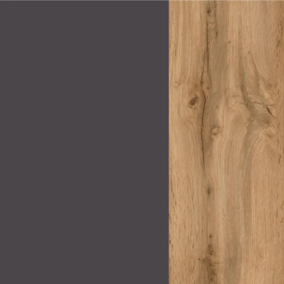 Badkamerkast Karan 60cm 1 deur - eik/antraciet