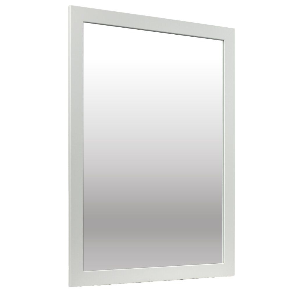 Miroir bord bois et verre blanc 50x70cm