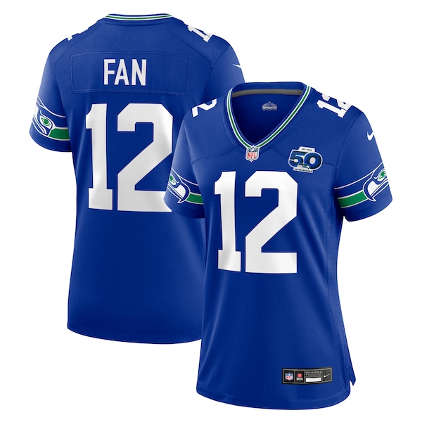 12 Fan Seattle Seahawks Nike Women's Alternate 2 50th Season Game Jersey - Royal