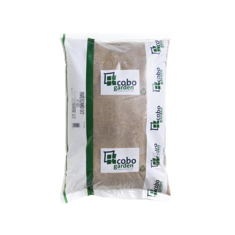 Palette 40 sacs Sable de rivière pour maçonnerie 0 à 2 mm 40 kg COBO GARDEN