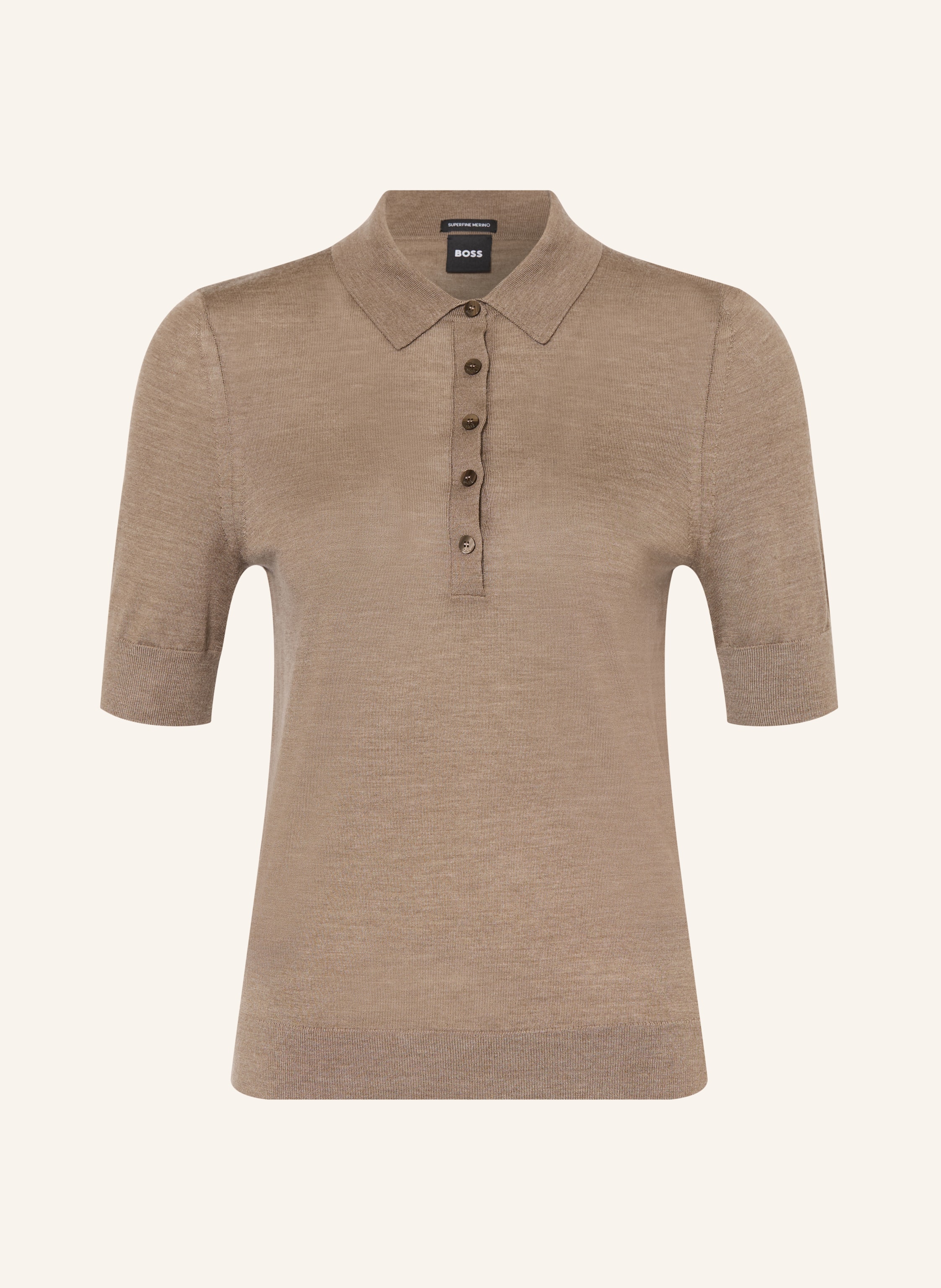 BOSS Poloshirt FIDENKA aus Merinowolle